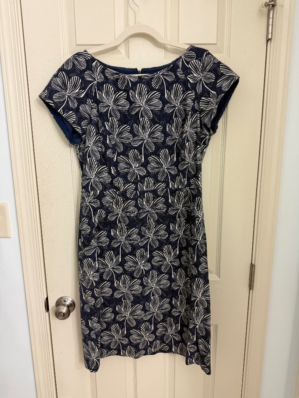 Navy Floral J Crew Dress